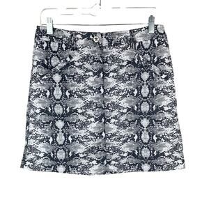 NVO Skort Built In Shorts Grey White Snakeskin Stretch Active Women's 4